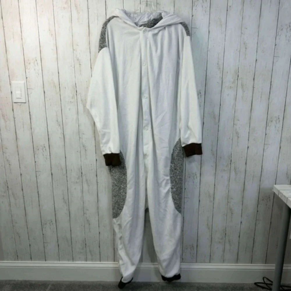 Women's Koala Hooded Fleece Onesie‎ Pajamas Costume Loungewear Size XL